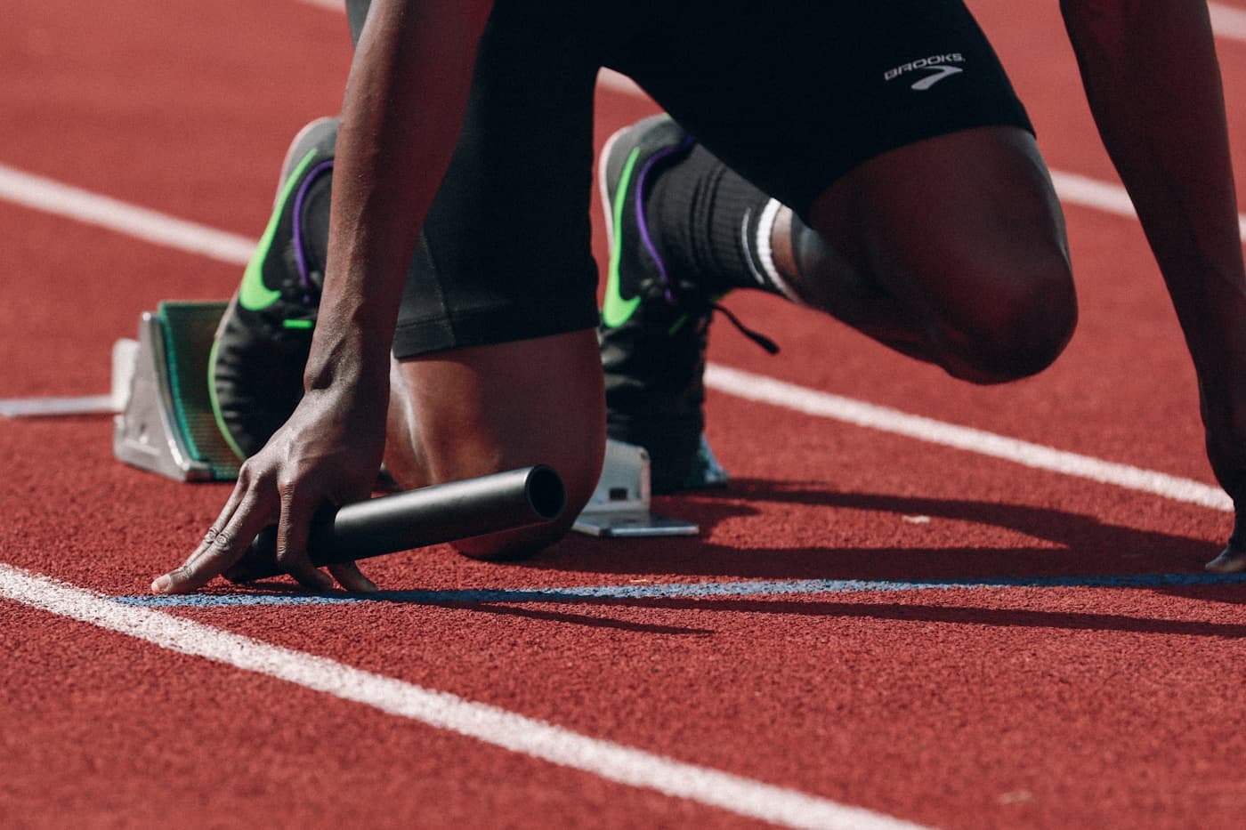 Runner on a track